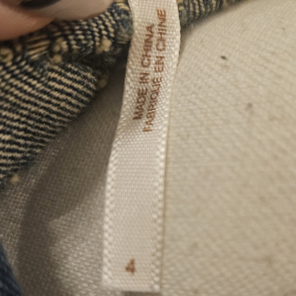 Free People Blue Zigzag Jean Jacket - Picture 5 of 5
